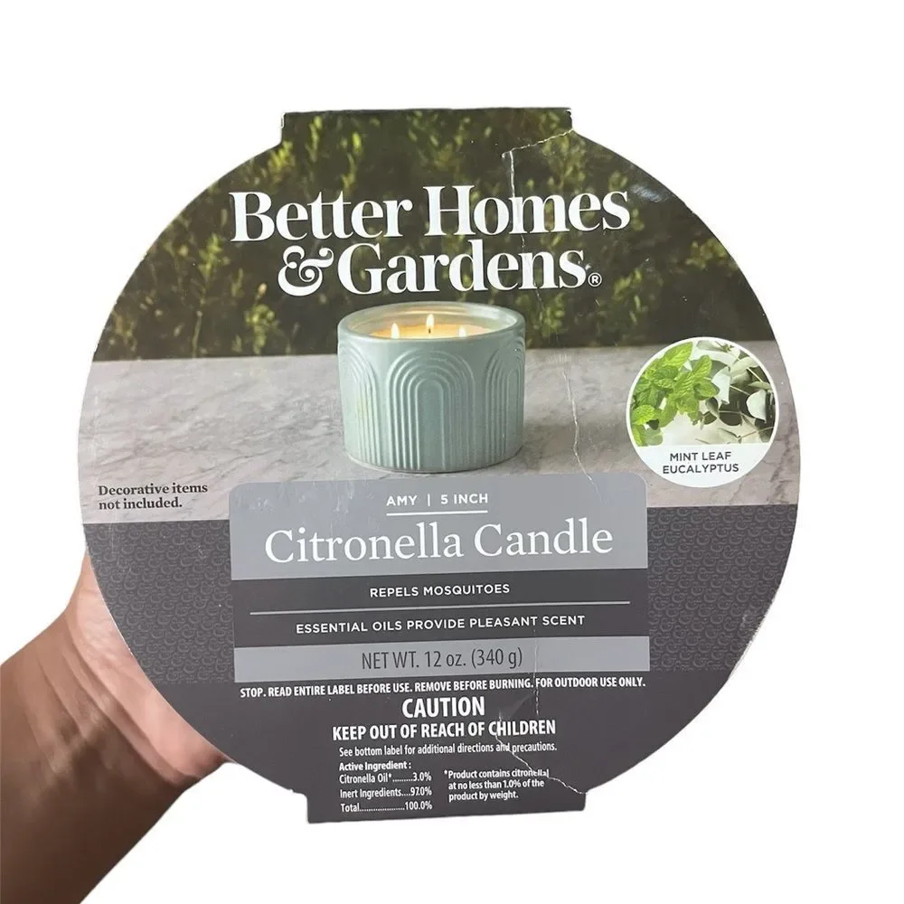 BH&G Outdoor Citronella 3 Wick Candle